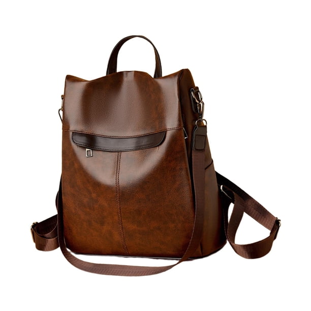 Mochila de viaje Mochila impermeable para computadora portátil Mochila informal Mochila escolar , marron oscuro