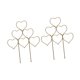 thumbnail image 5 of 2 enrejados decorativos de metal con forma de corazón para plantas trepadoras. Oro, 5 of 9