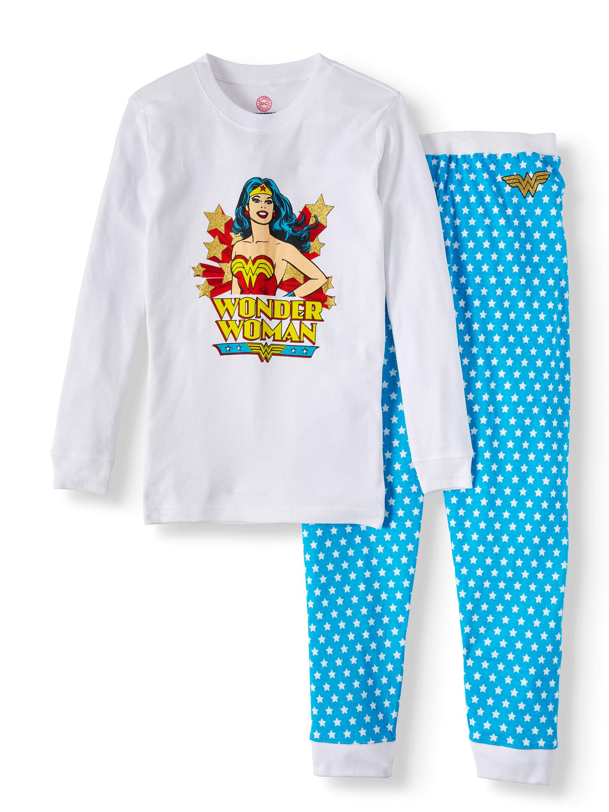 DC Comics - Dc Superhero Wonder Woman Toddler Girls Retro Pajamas 2