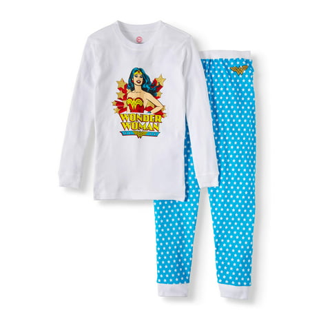 Dc Superhero Wonder Woman Toddler Girls Retro Pajamas 2-Piece Set