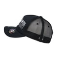 thumbnail image 3 of WITHMOONS Lettering Embroidery Adjustable Snapback Mesh Trucker Hat TRM1498 (Black), 3 of 5