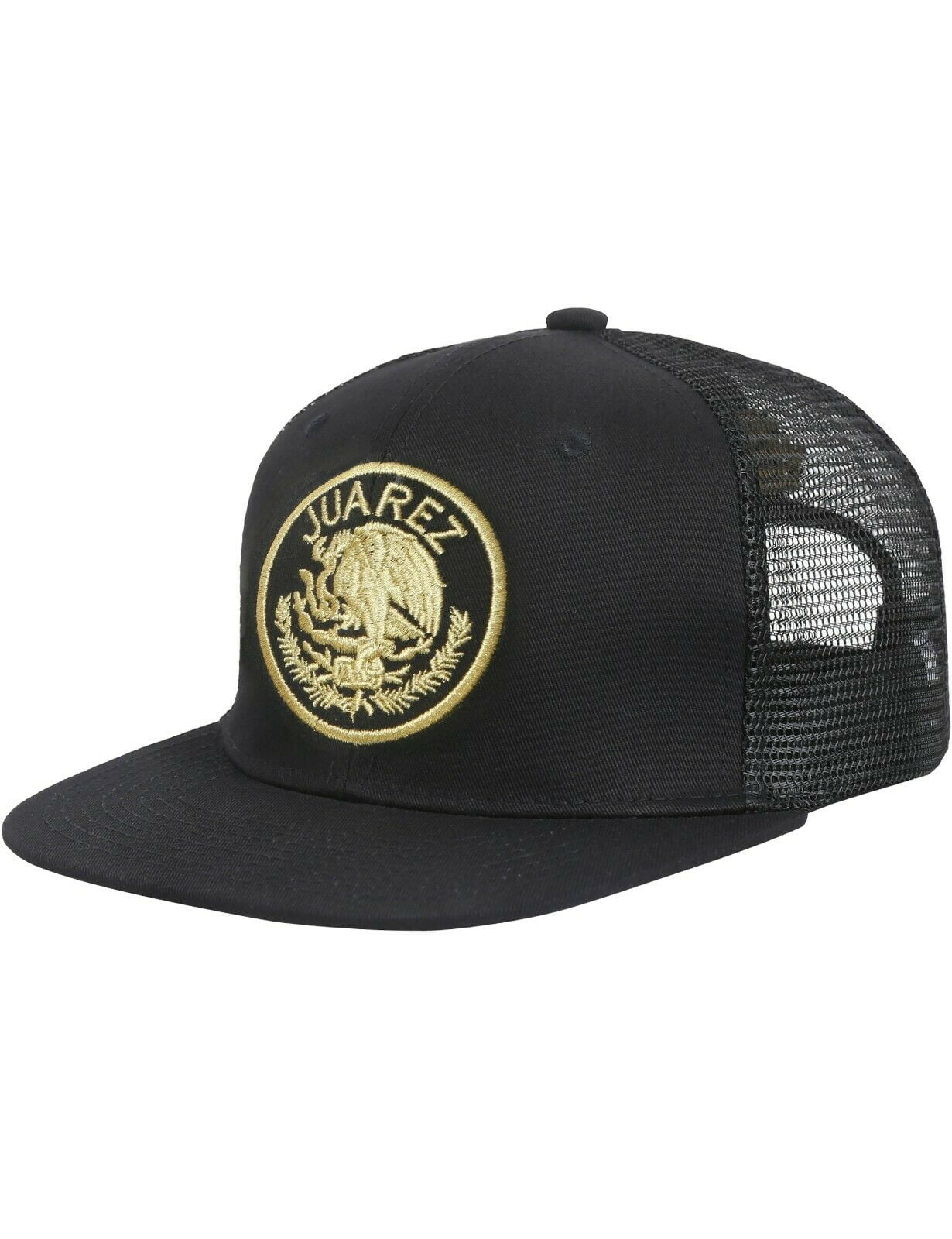 Mexico Hat Mesh Snapback Black federal logo state gold Embroidered baseball cap Mexico Hat Mesh Snapback Black federal logo state gold Embroidered baseball cap