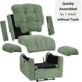 thumbnail image 6 of Neche Electric Recliner Chair, Comfy Lay Flat Sofa for Small Spaces, Living Room, One Box, Green, 6 of 9