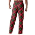 thumbnail image 4 of Cyglowse Mens Christmas Pajama Pants Soft Pj Bottoms Lounge Pants with Drawstring Plaid Red L, 4 of 7