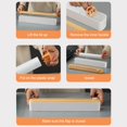 thumbnail image 2 of beisidaer 2 In Food Film Dispenser With Cutter Storage Box Aluminum Foil Stretch Cutter -Yellow, 2 of 6