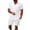 White, variant on Men's 2 Pieces Summer Set Button Short Sleeve Shirts and Shorts 2026 Sets with Pockets Elastic Waist Relaxed Fit Fashion Loose Matching Tracksuits White M