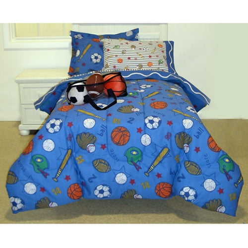 Crayola Sports Comforter, Blue, Twin