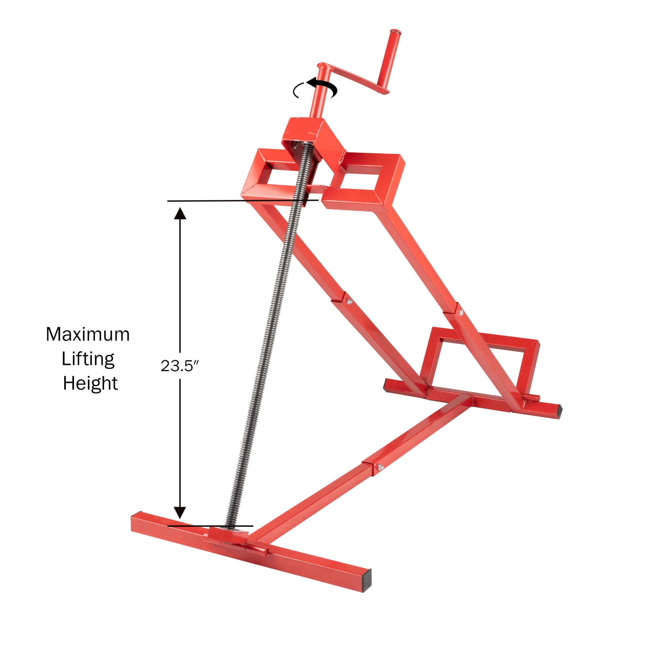 Stalwart Mower Lift - 880lb Capacity Tractor or Lawn Mower Lift Jack, Red