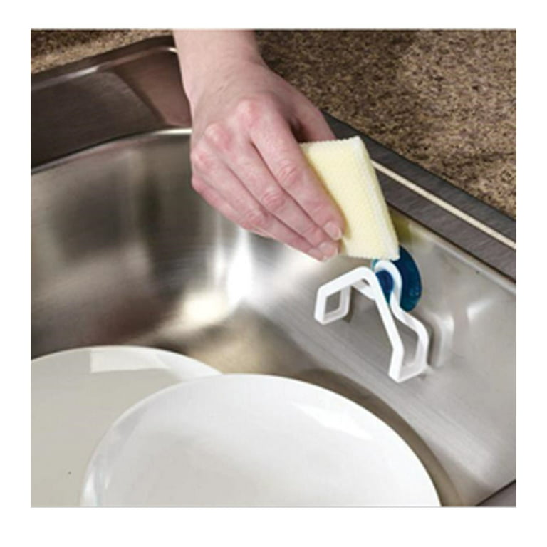 2 Pcs Kitchen Scrub Brush Suction Cup Sink Dish Washing Vegetable Scrubber 11