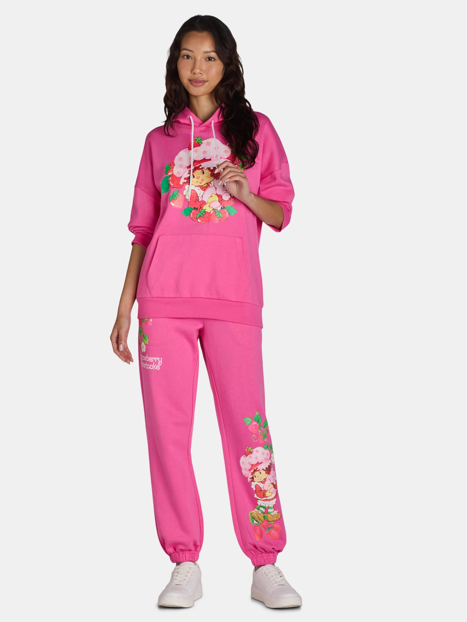 Strawberry Shortcake Women’s Graphic Cotton Jogger Pants, Sizes XXS-XXL