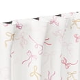thumbnail image 4 of Mainstays Kids Pink and Yellow Ribbon Printed Blackout Rod Pocket with Back Tabs Single Curtain Panel, Set of 1, 38" W x 84" L, 4 of 8