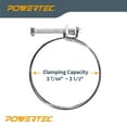 thumbnail image 5 of POWERTEC 10PK 3 Inch Double Wire Hose Clamp with bolt, Adjustable Hose Clamps for Dust Collector, Dust Collection Hose and Dryer Vent Hose, Pipe Clamp, Worm Gear Clamp (70216-P2), 5 of 9