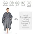 thumbnail image 2 of Poncho Blanket Super Soft Comfy Plush Wearable Fleece Blanket  for Adult, 2 of 6