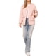 thumbnail image 2 of Chaquetas acolchadas de botón INSPIRE CHIC para mujeres, chaqueta ligera de plumas, abrigo casual de moda de invierno con bolsillos, M gris rosa, 2 of 6