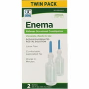 Quality Choice Ready-to-Use, Sodium Phosphates Rectal Solution, Enema Twin Pack, Latex Free, Lubricated Tips, 4.5 fl oz, 2 Ct
