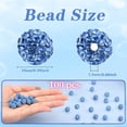 thumbnail image 2 of 100 Pcs Rhinestone Beads,0.3 in Polymer Clay Beads,Shiny Clay Beads,Bulk Round Diamond Beads for Necklace Bracelet Earring Jewelry Making and DIY Decor Crafting,Round,Blue,Diamond Style,Topboutique, 2 of 8