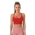 thumbnail image 2 of Women Cross Back Sport Bras Padded Strappy Criss Cross Cropped Bras for Yoga Workout Fitness, 2 of 3