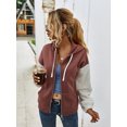 thumbnail image 2 of REDHOTYPE Women's Button Long Sleeve Brushed Jacket Coats with Pockets, 2 of 7
