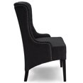 thumbnail image 2 of Baxton Studio Touffeté Wingback Accent Chaise en Gris et Noir, 2 of 4