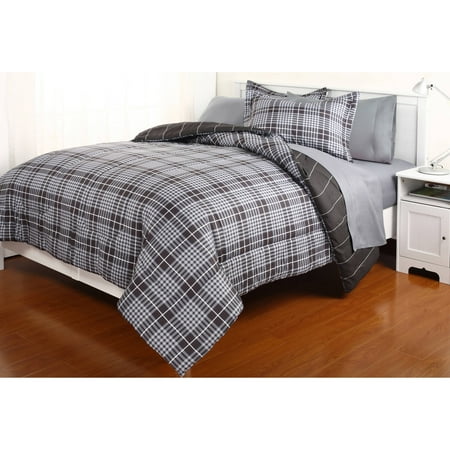 Gavin Grey Plaid Complete Bed In A Bag Bedding Set Gavin Grey Plaid Complete Bed In A Bag Bedding Set