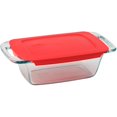 thumbnail image 2 of Pyrex 1090991 Easy Grab Plat à Pain 1.5qt avec Couvercle Rouge, 2 of 2