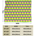 thumbnail image 3 of Mardi Gras Throw Blanket Ultra Soft Warm All Season Green Purple Yellow Grid Decorative Fleece Blankets for Bed Chair Car Sofa Couch Bedroom 80"X60", 3 of 6