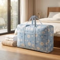 thumbnail image 2 of Quilt Storage Bag with Double Zipper and Reinforced Handle for Clothes, Blankets, Moving and Travel, 2 of 9