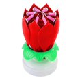 thumbnail image 1 of Yaju Happy Birthday Party Candle Cake Light Musical Lotus Flower Rotating Lamp Decor(2pcs,red), 1 of 2