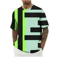 thumbnail image 2 of Styesk T-Shirts pour Homme Hommes Mode Décontractée Imprimé Sport Manches Courtes Col Rond Chemisiers Chemises, 2 of 4