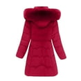thumbnail image 5 of Winter Coats for Women Longline Quilted Coat With Detachable Hood Winter Warm Thickened Down Alternative Jacket Outerwear For Cold Weather Winter Jackets for Women, 5 of 5