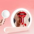 thumbnail image 1 of Fiudx Espejo Led Compacto En Luz Tricolor, Espejo En Belleza En Aumento 1X, Espejo En Viaje En Carga Usb, Ideal Maquillaje y Cuidado Personal, Regalo para Mujer, Diseño Ligero., 1 of 7