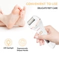 thumbnail image 6 of PENGXIANG Callus Remover for Feet, Electric Foot File Rechargeable Pedicure Tools, Professional Callous Remover Kit with 2 Roller Heads, LED Light, 2 Speeds for for Cracked Heels and Dead Skin, 6 of 8