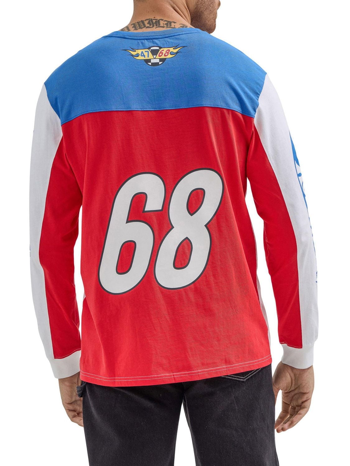 WRANGLER® x HOT WHEELS™ MEN’S LONG SLEEVE COLORBLOCKED TEE