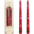 thumbnail image 1 of Topsics Christmas Taper Candles Decorative, 10 Inch Red Tall Candle Set of 2, Snowman,Elk,Christmas Tree Patterns, Dinner Table Decorations Christmas Party Decor (Red), 1 of 6