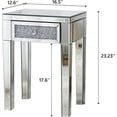 thumbnail image 2 of SHYFOY Mirrored End Table with Drawer Decorative Modern Diamond Side Table with Storage Accent Bedside Table for Living Room Bedroom, 2 of 8
