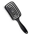thumbnail image 3 of letairis Large Curved Comb Hair Styling Comb Comb Hollow Massage Comb Portable Long Black, 3 of 8