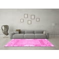 thumbnail image 3 of Ahgly Company Indoor Round Abstract Pink Modern Area Rugs, 6' Round, 3 of 4