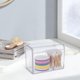 thumbnail image 3 of Cotton Swab Holder Acrylic Container With Lid Cotton Pad Holder Swab Dispenser Container Clear Double-compartments Box, 3 of 4