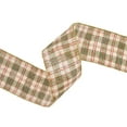 thumbnail image 4 of LaRibbons 2 1/2" Wired Ribbon, White/Red/Green Plaid, 10 Yard Spool, 4 of 5