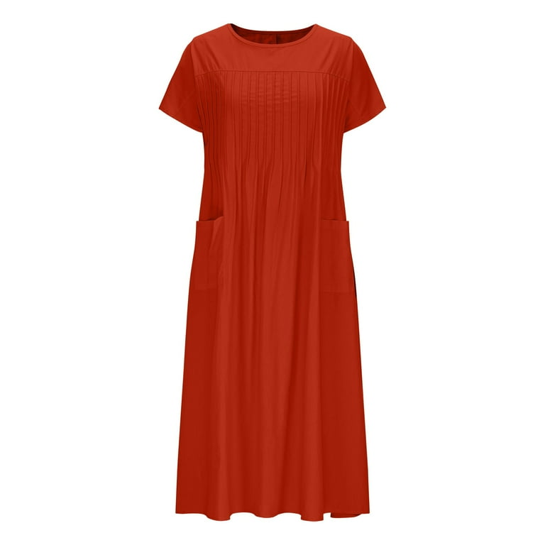 chinese dress ladies Multicolor Print Cotton Blend A-Line Midi Dress XS