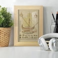 thumbnail image 5 of Antique Ship Plan I -Framed Print w/glass-Natural Wood, 5 of 7