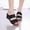 Black, variant on EQWLJWE Womens Comfort Wedge Slide Sandals Open-Toe Soft Feetbed Slip On Walking Summer Slippers Shoes for Women