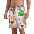 thumbnail image 2 of Honeii Shorts Décontractés pour Hommes Imprimé Biscuits de Noël avec Cordon de Serrage, Trunks de Bain Séchage Rapide Shorts de Plage-Moyen, 2 of 6
