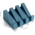thumbnail image 3 of Silicone Soap Dish with Drain for Shower Bathroom Bar Soap Holder, Self Draining Waterfall Drying Tray, Kitchen Sink Caddy Sponge Holder, Easy Cleaning Soap Saver Mat Travel Accessories (Navy, 1), 3 of 5