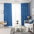 thumbnail image 1 of Cortinas para el hogar, cortinas para puertas, hermosas cortinas terminadas con sombreado de luna y estrella para dormitorio, sala de estar y estudio, 1 of 5