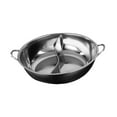 thumbnail image 3 of Fancyes Stainless Steel Hot Pot with Divider,Double Flavor Cookware Soup Pot Easy to Clean Shabu Shabu Pot for Family Gathering Party S, 3 of 8