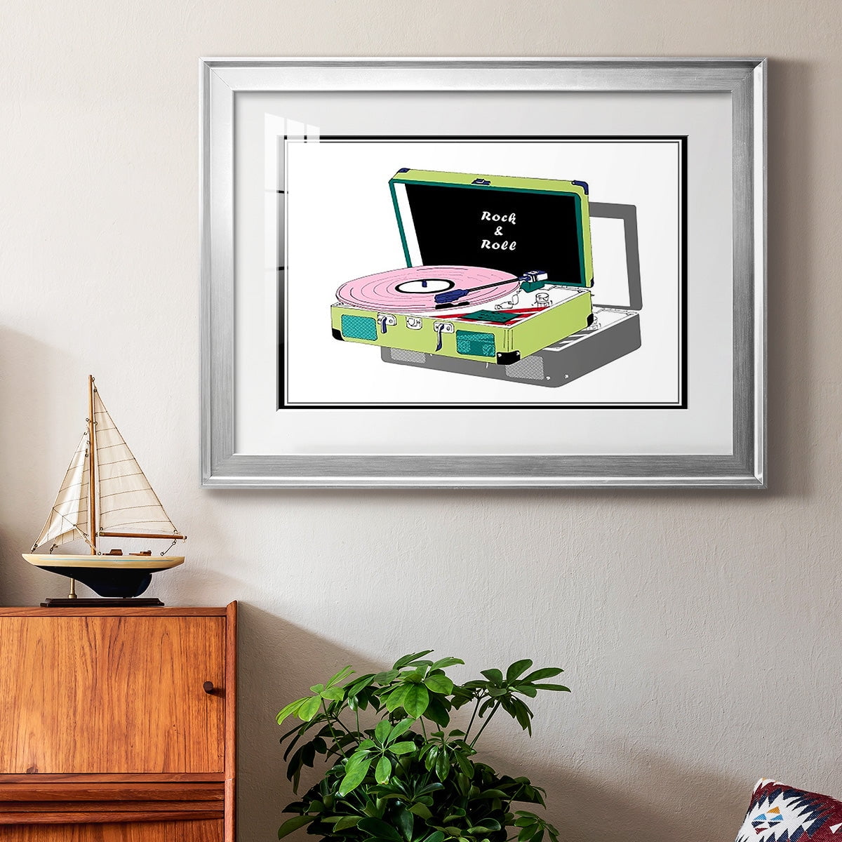 Record Shop II Premium Framed Print - Ready to Hang