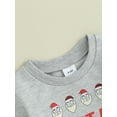thumbnail image 6 of Toddler Baby Boy Christmas Outfits Long Sleeve Shirts Santa Sweatshirt Pants Set 2Pcs Outfits, 6 of 9