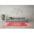thumbnail image 3 of Ahgly Company Machine Washable Indoor Rectangle Abstract Red Modern Area Rugs, 2' x 4', 3 of 4