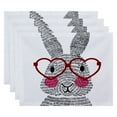 thumbnail image 3 of Simply Daisy 18" x 14" What's Up Bunny Easter Animal Print Placemat, Set of 4, 3 of 4